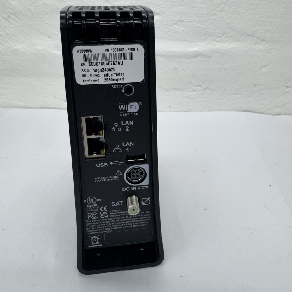 Hughes HT3000W Internet Router WiFi Certified Wireless Access Point No Cords - Picture 3 of 7